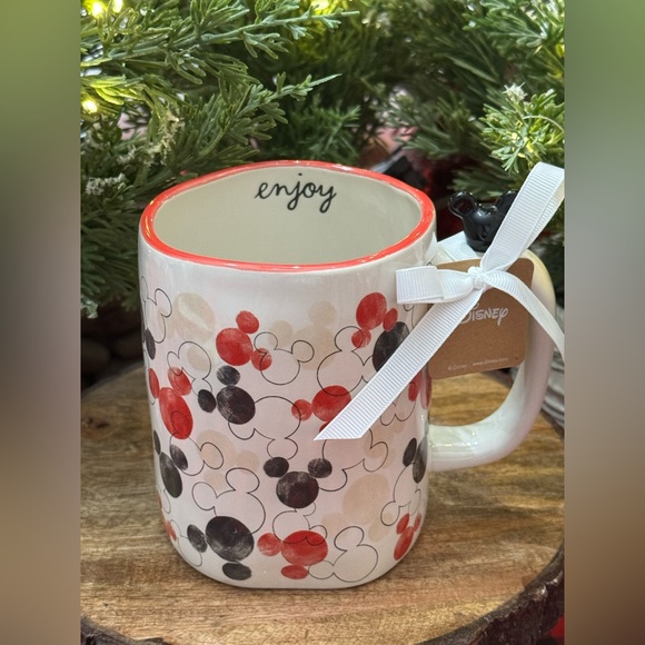 ✨ Brand New w/Tags Rae Dunn Disney enjoy Mug featuring Mickey Mouse Ears ✨ - Picture 1 of 13